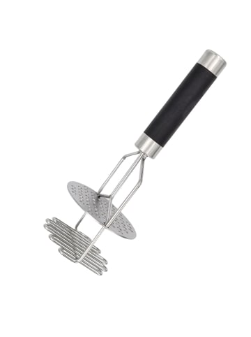 Intirilife Kartoffelstampfer Edelstahl Potato Masher Handstampfer Presse 24cm in Silber