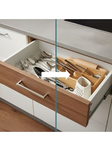 relaxdays Besteck-Organizer in Natur - (B)40 x (H)6 x (T)12 cm
