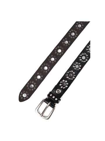b.belt Nietengürtel Leder black