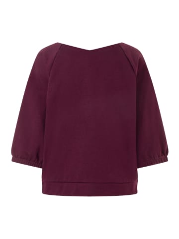 More & More softes 3/4 Arm-Sweatshirt in ruby orchid