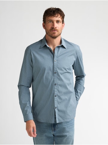 Petrol Industries Slim Fit Hemd mit dezentem Muster millworks in Blau