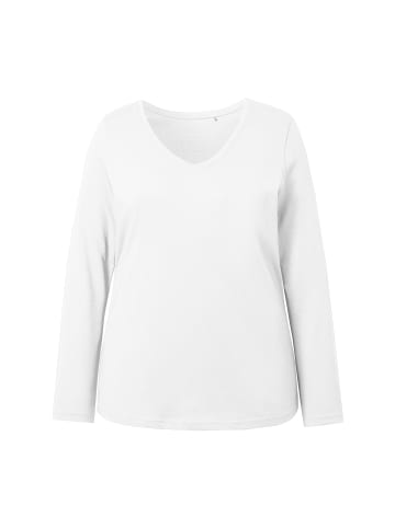 Ulla Popken Shirt in schneeweiß