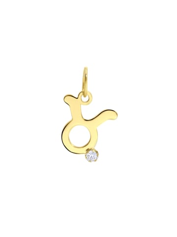 Lucardi 375 Gold Anhänger "Konstellation Stier" Stier