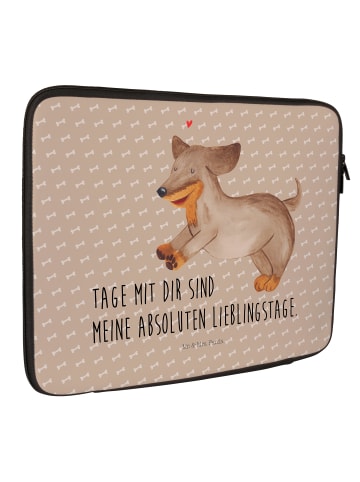 Mr. & Mrs. Panda Tasche Laptop Hund Dackel mit Spruch in Hundeglück