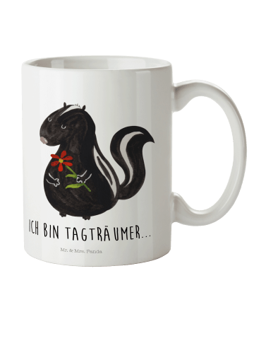 Mr. & Mrs. Panda Kinderpott Stinktier Blume mit Spruch in Weiß