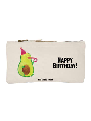 Mr. & Mrs. Panda Schminktasche Avocado Geburtstag mit Spruch in Weiß