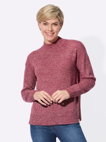 WITT WEIDEN Stehkragen-Pullover in kirsche-meliert