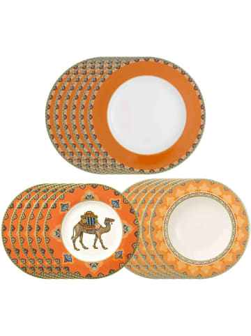 Villeroy & Boch 18er Set Teller-Set Samarkand Mandarin in bunt