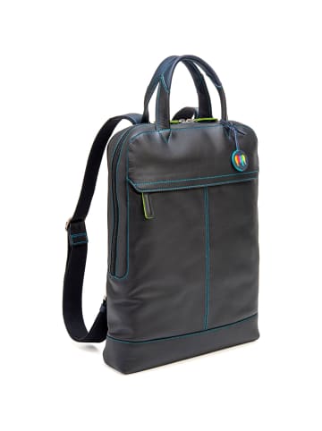 MYWALIT Rucksack Leder 40 cm Laptopfach black/pace