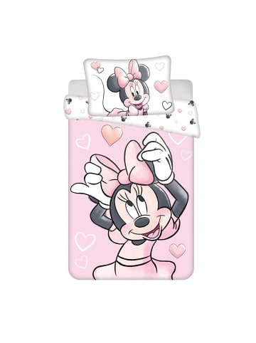 Disney Disney Minnie Kinderbettwäsche Set 100x135 + 40x60 cm Baumwolle in Mehrfarbig