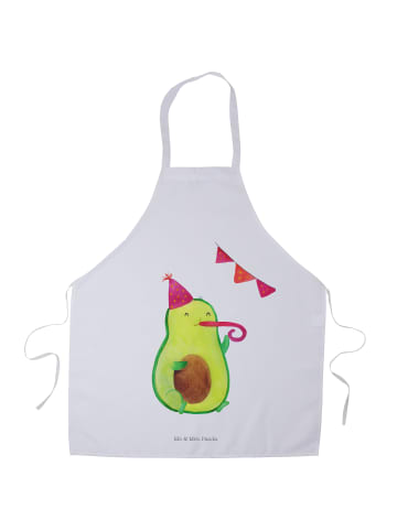 Mr. & Mrs. Panda Schürze Avocado Party Zeit ohne Spruch in Weiß