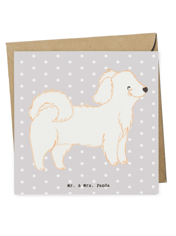 Mr. & Mrs. Panda Grußkarte Havaneser Lebensretter ohne Spruch in Grau Pastell