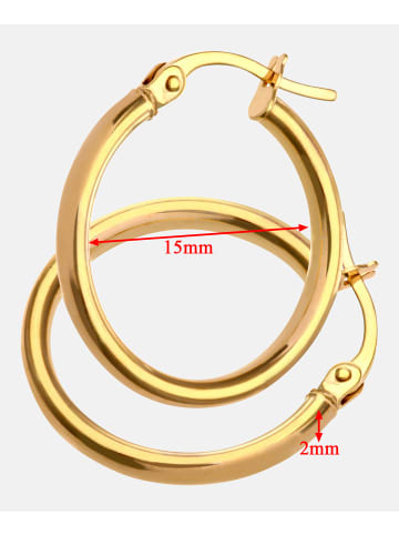 Diamant L'éternel Creolen aus 375 Gelbgold