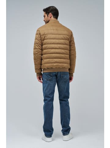 Salsa Jeans Steppjacke Suede Puffer in Medium Brown