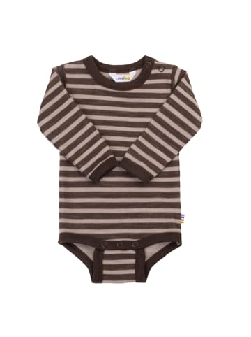 Joha Merinowolle Langarmbody in dark brown
