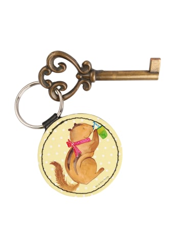 Mr. & Mrs. Panda Anhänger Eichhörnchen Smoothie ohne Spruch in Gelb Pastell