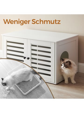 Feandrea Katzenhaus Hanis in Weiß - (B)53 x (H)49 x (T)80 cm