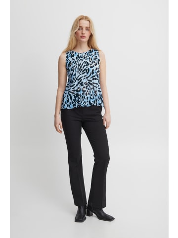 ICHI IHElly loose fit in Little Boy Blue Leo Print