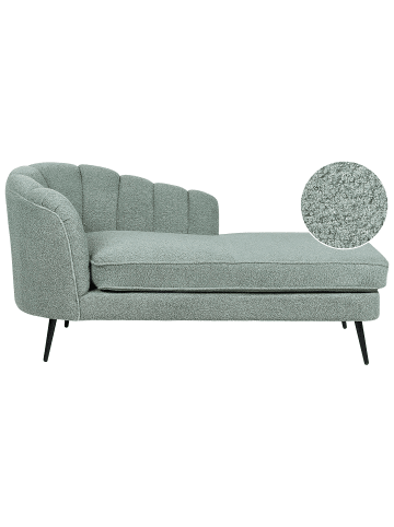 Beliani Chaiselongue ALLIER in Grün/Schwarz - (W) 150 x (H) 75 x (L) 76 cm