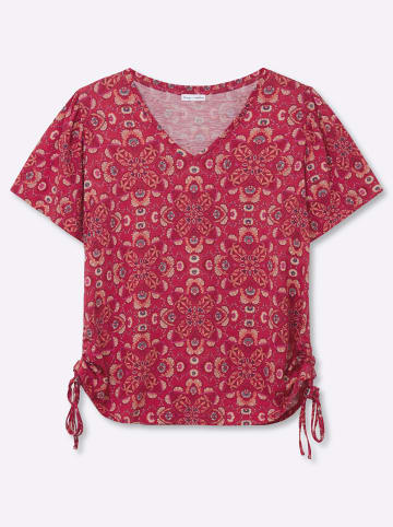 sheego by Joe Browns T-Shirt in rot-koralle-gemustert
