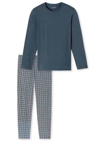Schiesser Pyjama Casual Essentials in Blau