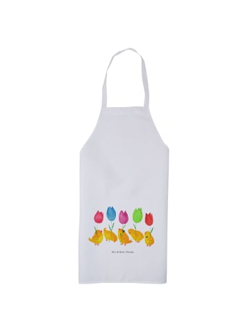 Mr. & Mrs. Panda Schürze Küken Parade ohne Spruch in Weiß