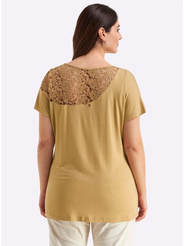 sheego Kurzarm-Shirt in camel