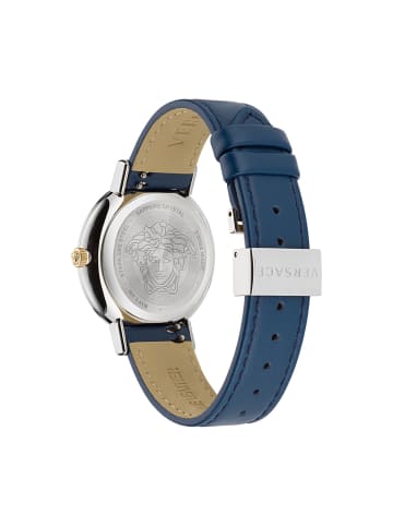 Versace Versace Damen Armbanduhr  36 mm Armband Leder GRECA CHIC in blau
