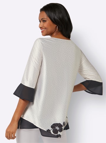 WITT WEIDEN Tunika in champagner-schwarz-bedruckt