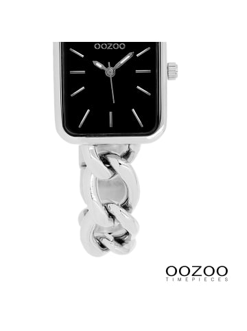 Oozoo Analog-Armbanduhr Oozoo Timepieces silber extra groß (ca. 22,5x28,5mm)