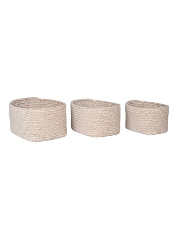 ebuy24 Korb Cadima 3er Set Beige 18 x 23 cm