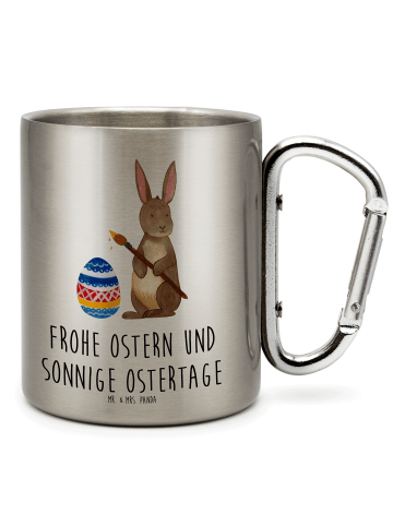 Mr. & Mrs. Panda Kaffeebecher Hase Eier Malen mit Spruch in Silber