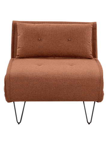 Beliani Einzelsofa VESTFOLD in Orange/Schwarz - (W) 85 x (H) 45 x (L) 78 cm