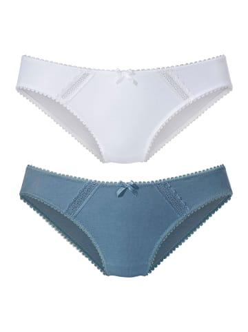 nuance Bikinislip in oceanblau+weiß