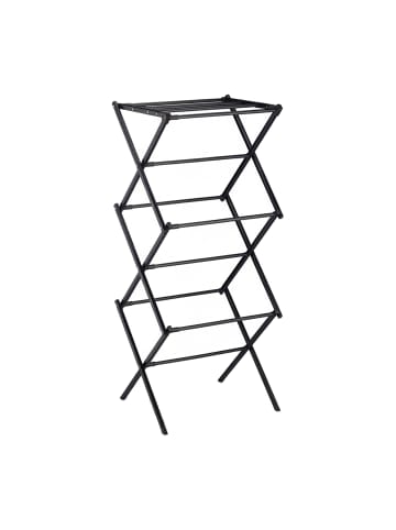 relaxdays Wäscheständer in Schwarz - (B)73 x (H)105 x (T)37 cm