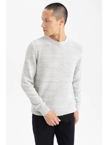 DeFacto Strickpullover in Grau Melange