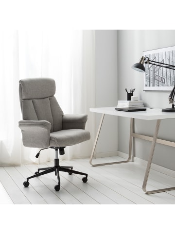 home24 Bürostuhl Barking in Lichtgrau