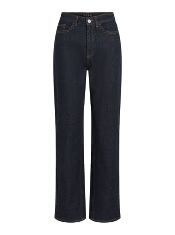 Vila Straight Fit Jeans in Dark Blue Denim 1
