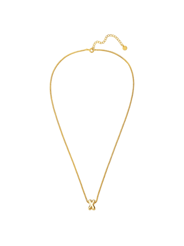 Glanzstücke München Kette Buchstabe X aus Sterling Silber in gelbgold