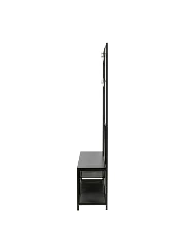 home24 Garderobe Tarpey mit Spiegel in Schwarz