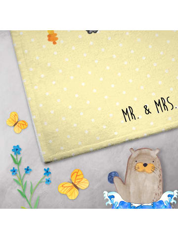 Mr. & Mrs. Panda Handtuch Katze König ohne Spruch in Gelb Pastell