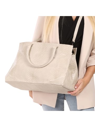Toscanto Toscanto Henkeltasche Leder beige ca. 40cm