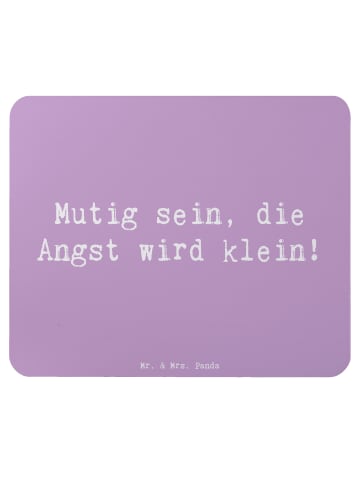 Mr. & Mrs. Panda Mousepad Spruch Angst überwinden mit Spruch in Lavendeltraum