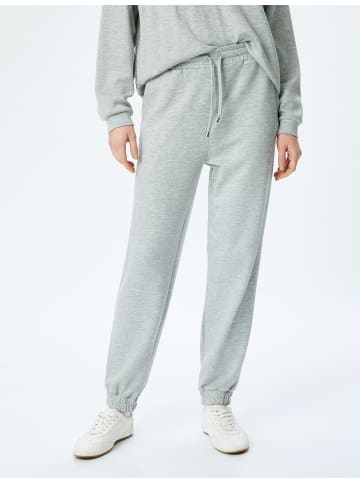 KOTON Sweat Bottoms in Grau Melange Gemustert