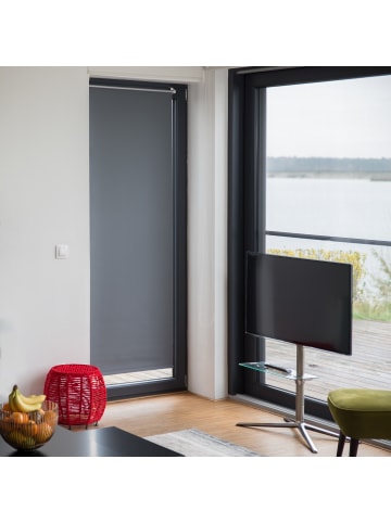 relaxdays Verdunkelungsrollo in Grau - (B)80 x(H) 210cm