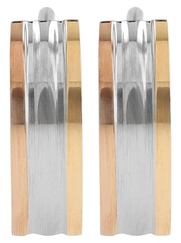 Adeliás Damen Ohrringe – Creole aus Edelstahl in silber