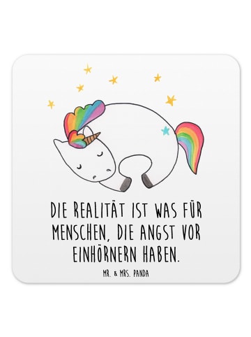 Mr. & Mrs. Panda Coaster Einhorn Nacht mit Spruch in Weiß