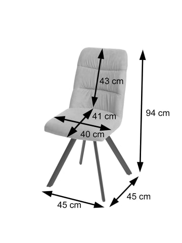 MCW 2er-Set Esszimmerstuhl J69 drehbar Auto-Position, Creme-beige