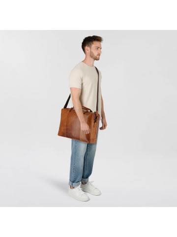 Greenburry Newport Aktentasche Leder 43 cm Laptopfach caramel