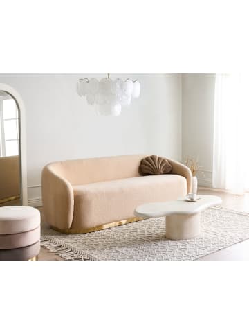 Beliani 2-Sitzer Sofa SIPO in Beige/Gold - (W) 206 x (H) 74 x (L) 75 cm